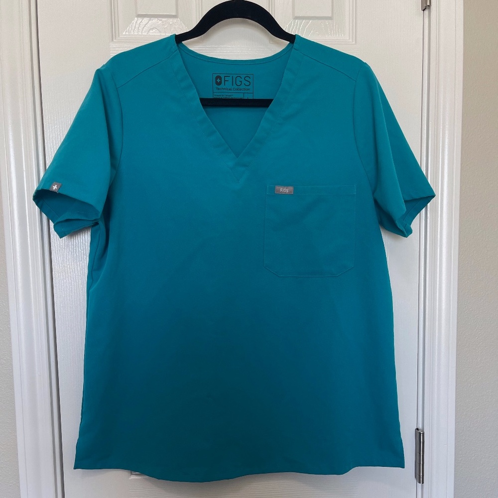 Teal Figs Scrub Top